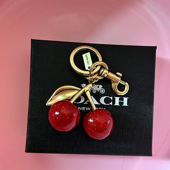 Coach Signature Cherry Bag Charm - Picture 1 of 5